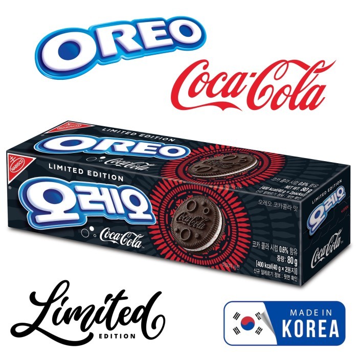 

OREO x COCA COLA KOREA LIMITED EDITION 80g (1 BOX ISI 8PCS)