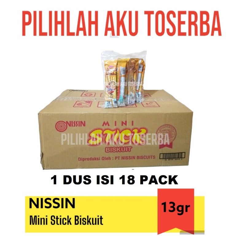 

Biskuit Nissin MINI STICK 13 gr - ( HARGA 1 DUS isi 18 pack )