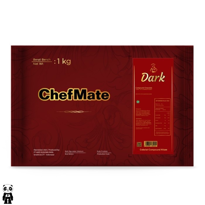 

Chefmate Dark Chocolate Compound 1Kg Coklat Compound Hitam DCC