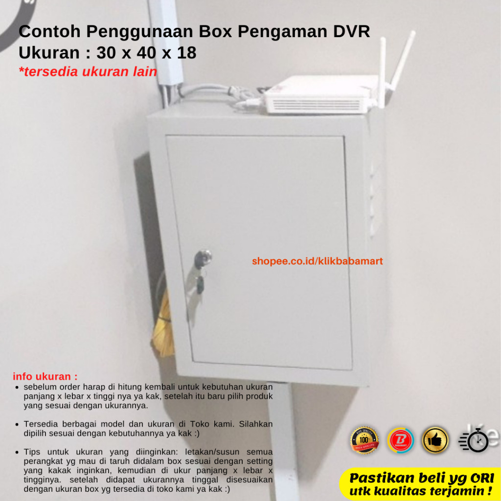 SOLAR CELL PANEL SURYA BOX BESI PENGAMAN PERANGKAT OUTDOOR 50x40x20