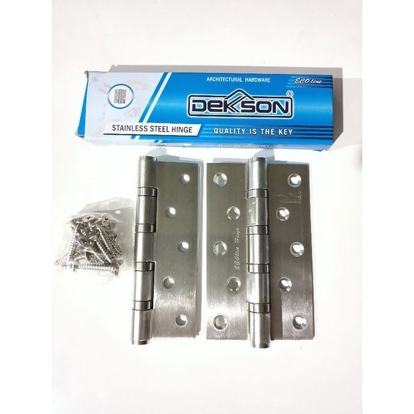 Engsel Pintu Dekson stainless steel Ecoline 5inchi 5"x3"x3mm 4BB / Engsel 5inch stainless
