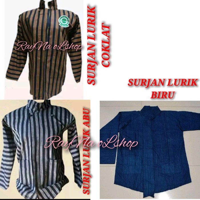 ATASAN BAJU JAWA SURJAN LURIK ABU HITAM SURJAN LURIK BIRU HITAM SURJAN LURIK COKLAT HITAM ATASAN