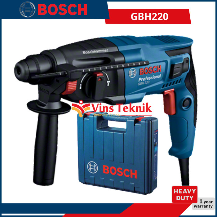 Promo!! Mesin Bor Bobok Beton Bosch Gbh220 Sds Plus Rotary Hammer 22Mm Gbh 220