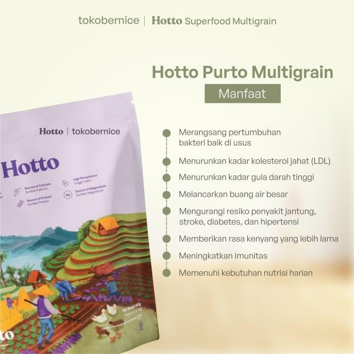 

Hotto Multigrain Superfood With Purple Potato Pouch @16 Sachet New 100 % Original
