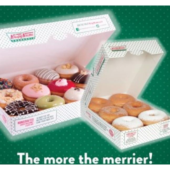

1.5 Lusin / 18 Biji Krispy Kreme Krispykreme Donat Doughnut New 100 % Original