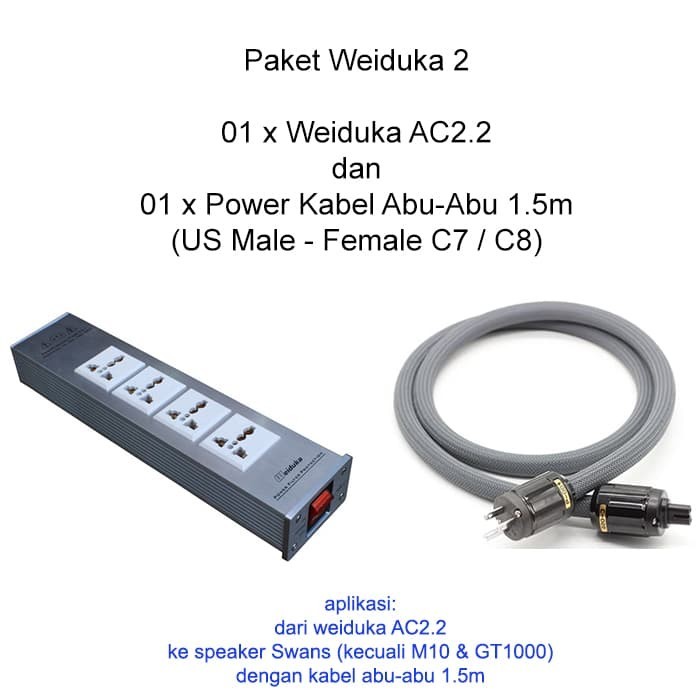 TERBARU Weiduka AC2.2 + Kabel Power Weiduka 1.5m C7 PROMO