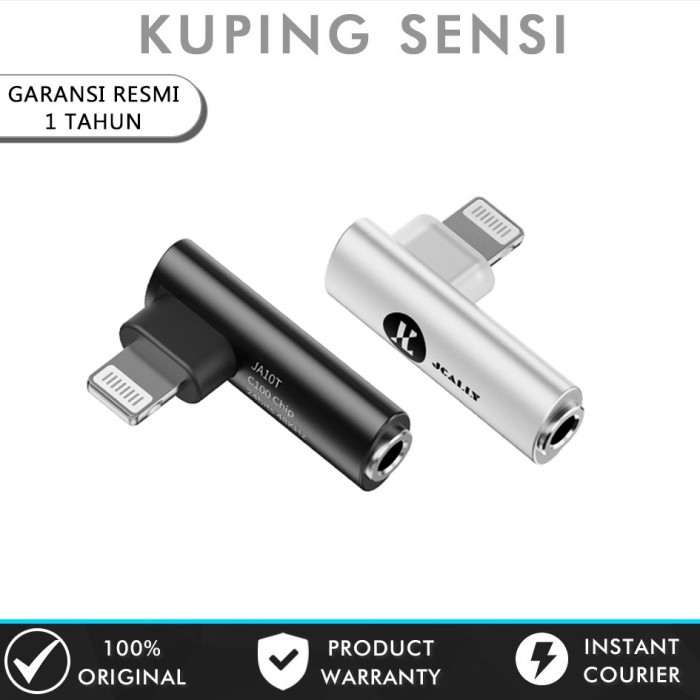 TERBARU JCALLY JA10T DAC Lightning to 3.5mm Jack L Shape Audio Converter