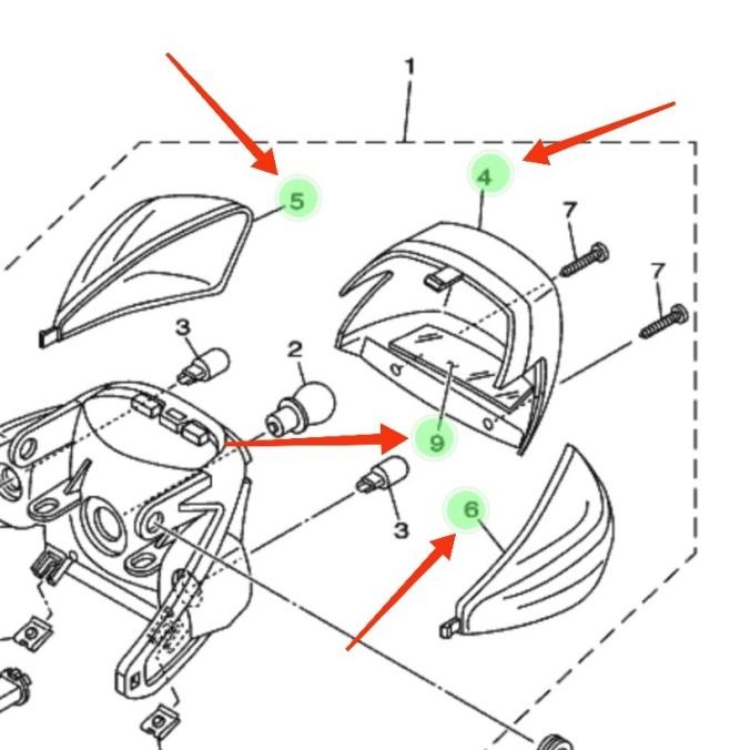 Mika lampu belakang nouvo lele HMA set mika stoplamp nouvo lele HMA