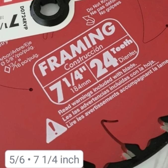 DIABLO SAW BLADE 7 1/4 INCH CIRCULAR SAW TABLE SAW Mata Gergaji