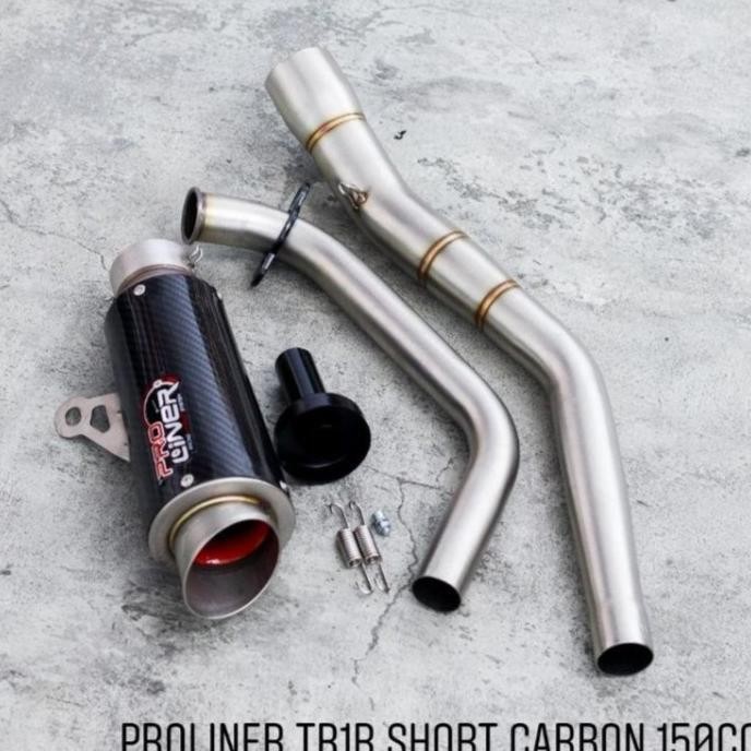 Baru Knalpot Racing Proliner TR2 Short Carbon All New R15 V3 / R15 V4 VVA lesmo99 Diminati Banget