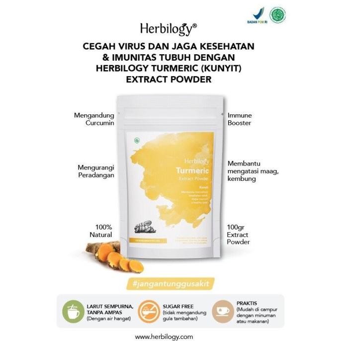 

Herbilogy Bubuk Kunyit / Turmeric / Tumeric Extract Powder 100 gram