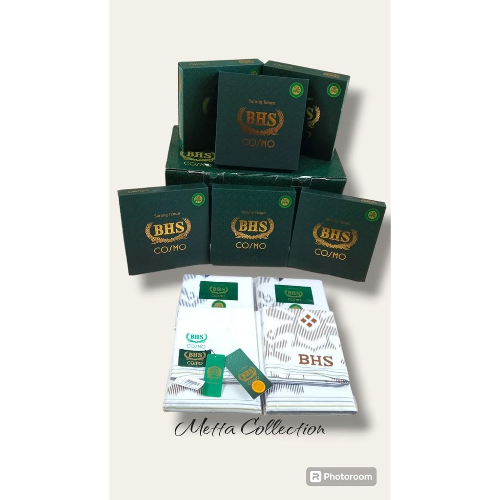 Sarung Bhs Cosmo Gold Putih Polos Termurah 100 % Original
