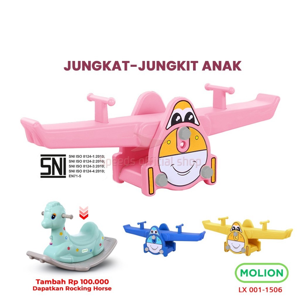 Mainan SNI Jungkat Jungkit Anak Seesaw Prosotan Jungkat-Jungkit Playground Perosotan Kuda Kudaan
