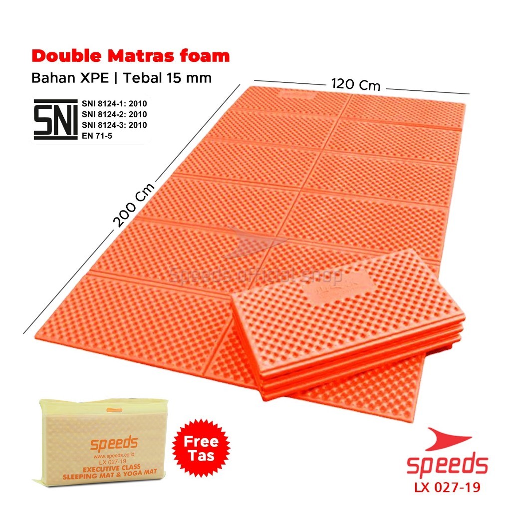SPEEDS Matras Lipat Gunung Kemah Duduk XPE Karpet Outdoor Matras Camping Polos Olahraga Yoga Baby Te