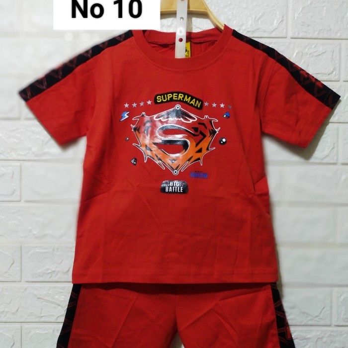 PROMO SPECIAL Stelan kaus anak laki lengkong kereen 10 - 14