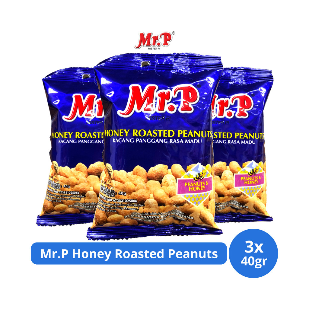 

Mr.P Honey Roasted Peanuts 40gr x 3 pcs