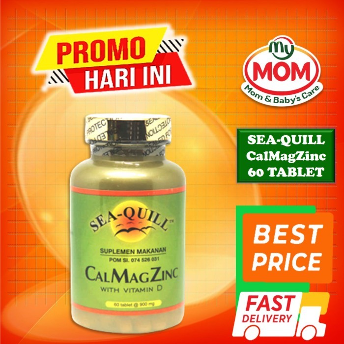 [BPOM] Sea-Quill CalMagZinc 60 Tab / Sea Quill Cal Mag Zinc / Seaquill