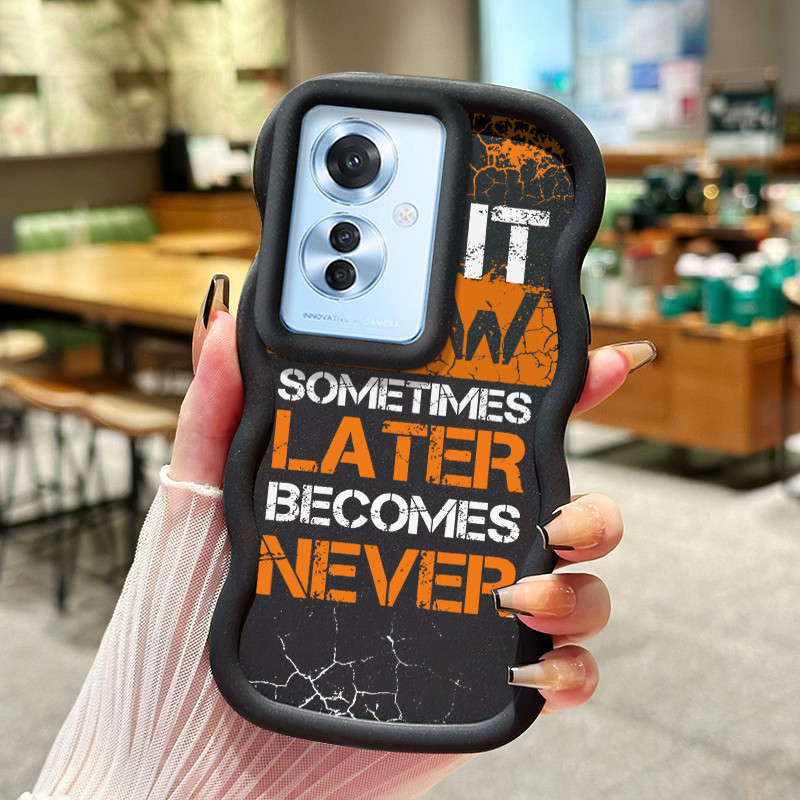 Casing Hp Untuk OPPO Reno 11F 5G Case Softcase pelindung Kesing ponsel teks rusak terbuat Cesing dar