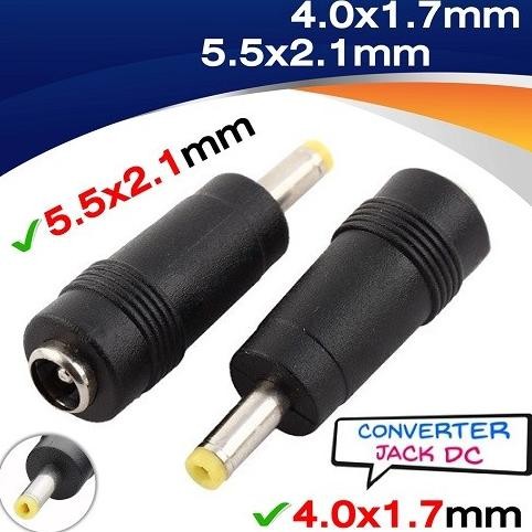 :=:=:=:=] Sambungan Jack DC Female 5.5mm x 2.1mm to Converter Jack 4.0mm x 1.7mm