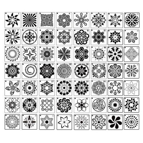 

HOT SALE! Plastic Stencil - Stensil Dekorasi Motif_MANDALA13 (4pcs)