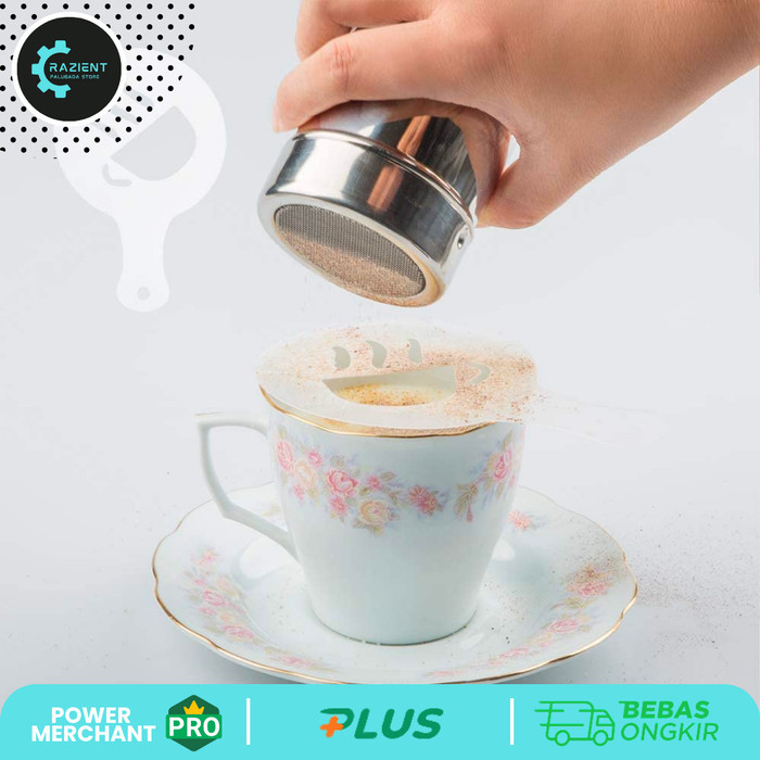 

TERBARU! Alat Penabur Bubuk Stensil Chocolate Stencil Decoration Duster Jar