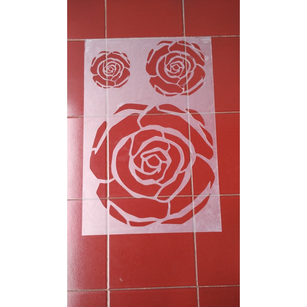 

PROMO! Stencil Dinding, Wall Stencil, Flower stencil Motif 6