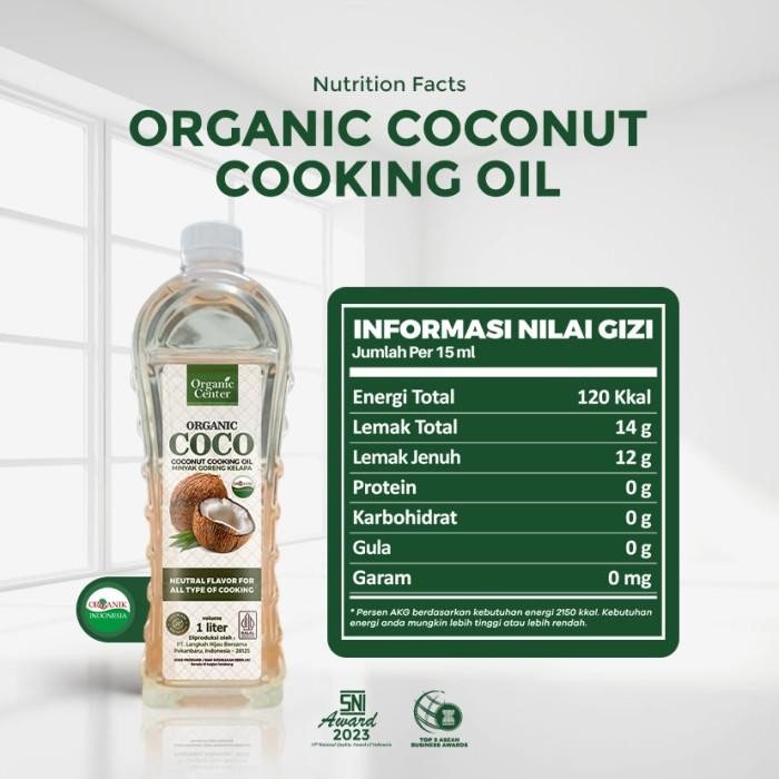 

Organic Center - Coconut Cooking Oil 1L - Minyak Kelapa Murni - Minyak Termurah 100 % Original