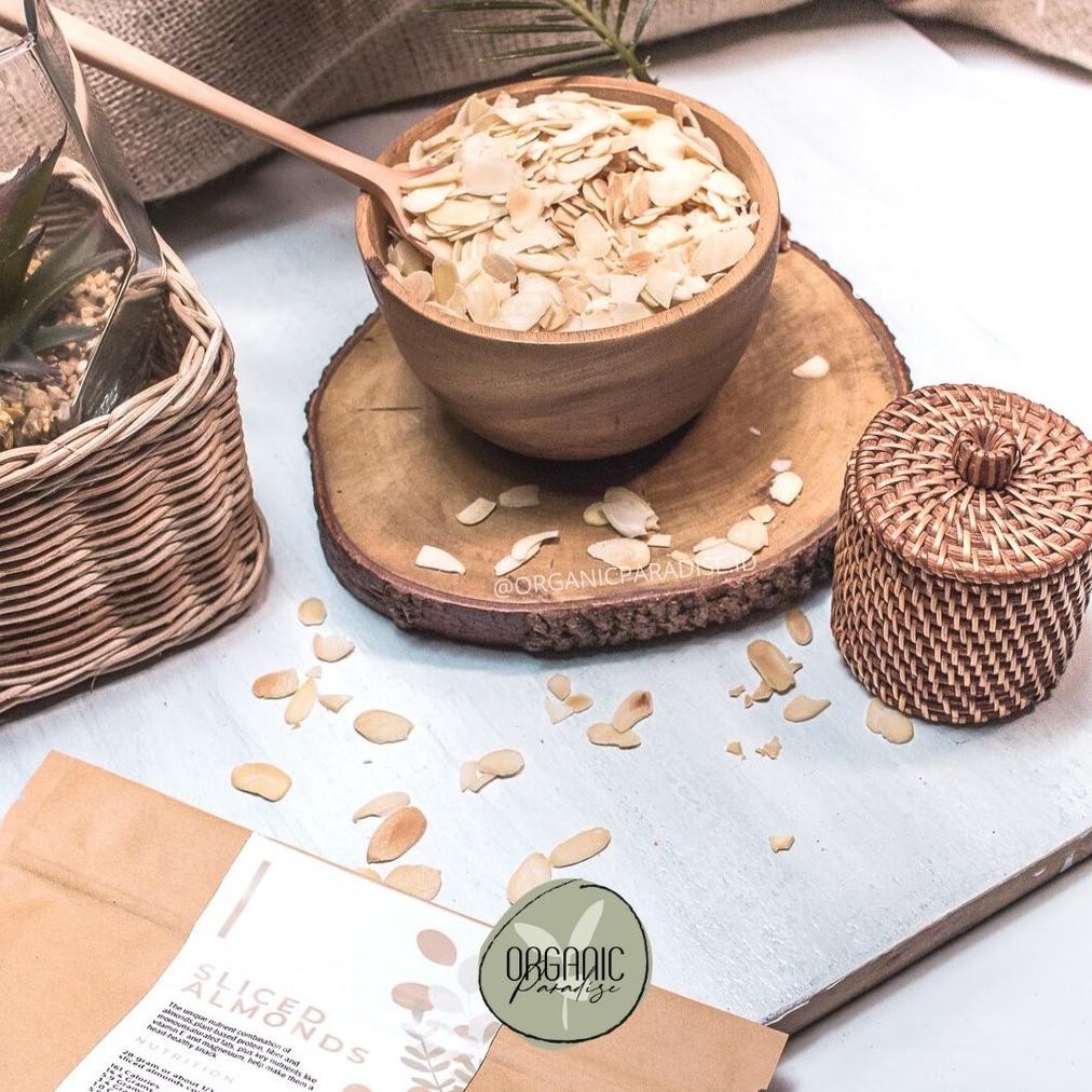 

Roasted Almond Slice 250gr / Almond Iris Panggang 250gr Premium FRESH ROAST Organic Paradise