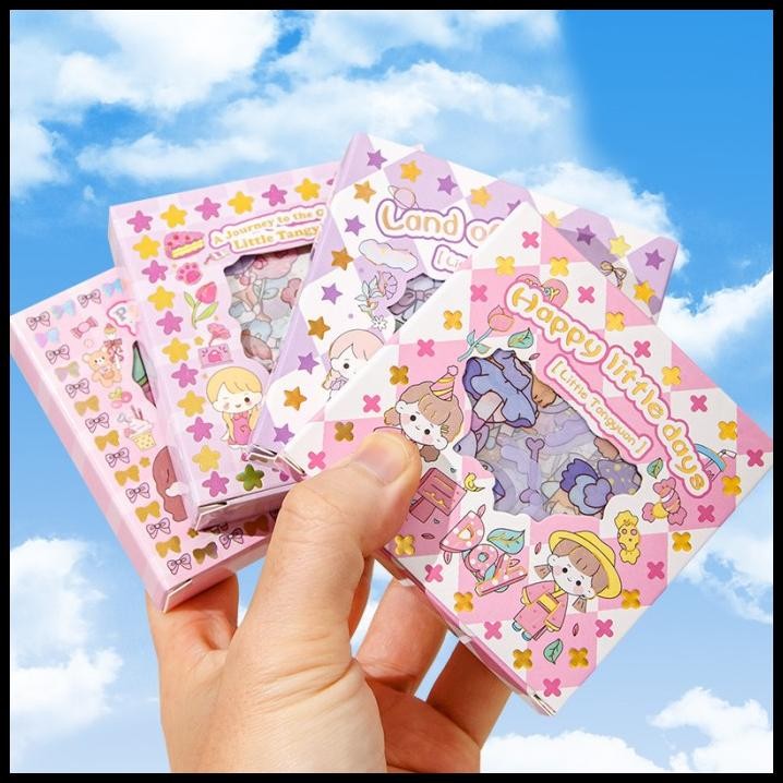 

(Isi 100 Pcs) Sticker Momo 2D Box Mini / Viral Waterproof Import Korea