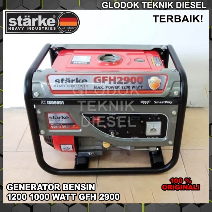 Starke Genset Bensin 1200 1000 Watt Generator Tembaga Gfh2900 Gfh 2900