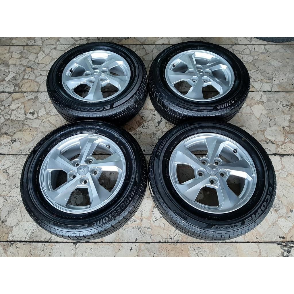 Velg Standar New Mitsubishi Xpander Ultimate Original Ring 16 Lebar Rata Pcd 5X114,3+ Ban Bridgeston