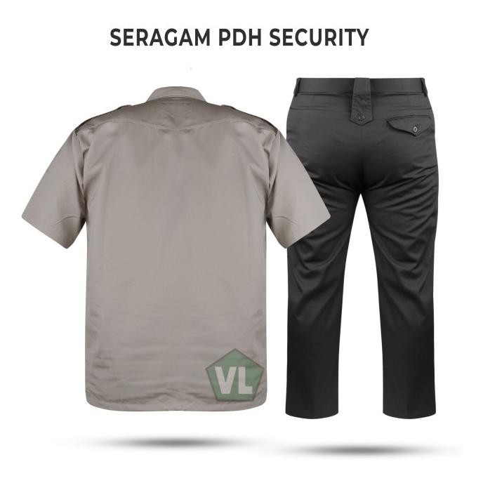 [MODEL BARU] Baju Kemeja Seragam PDH Satpam Security Lengan Pendek