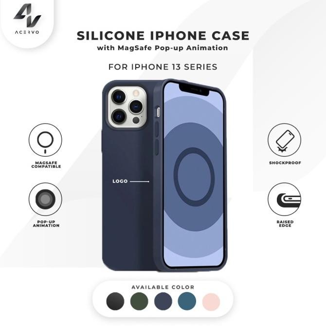 iPhone 13 Series Silicone Case with MagSafe Pop-up Animation Soft Case