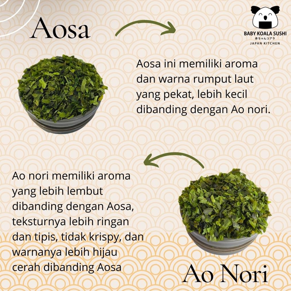 

AONORI Bubuk Nori 100 g Ao Nori Powder Import Taburan Takoyaki Seaweed Powder Mentai