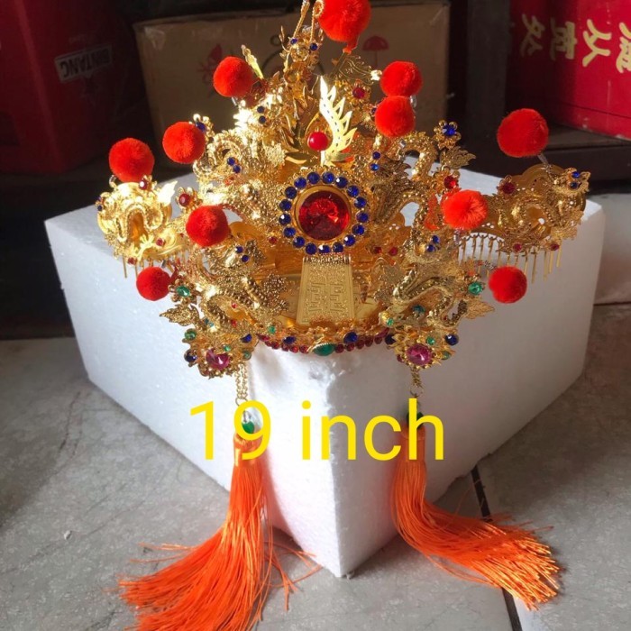 Mahkota Topi Patung Hok Tek/ Ta Pe Kong / Dewa Bumi 19 " - 6 Murah