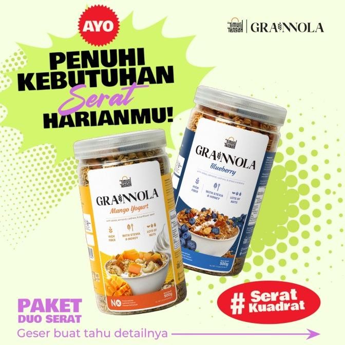 

MURAH [Bundling 2 Produk] Granola 500gr Kemasan Toples Timur Tengah Sereal