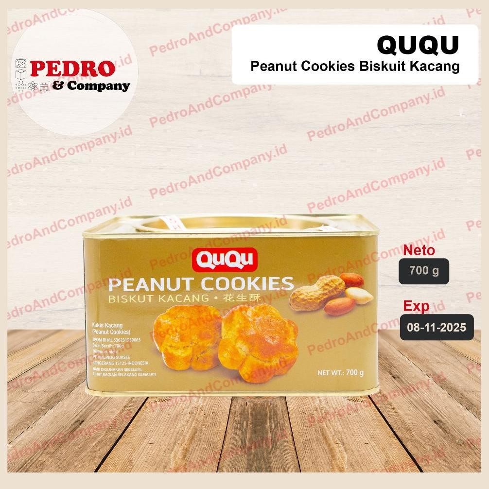 

Ququ peanut cookies biskuit 700 gram - biskuit selai kacang kaleng