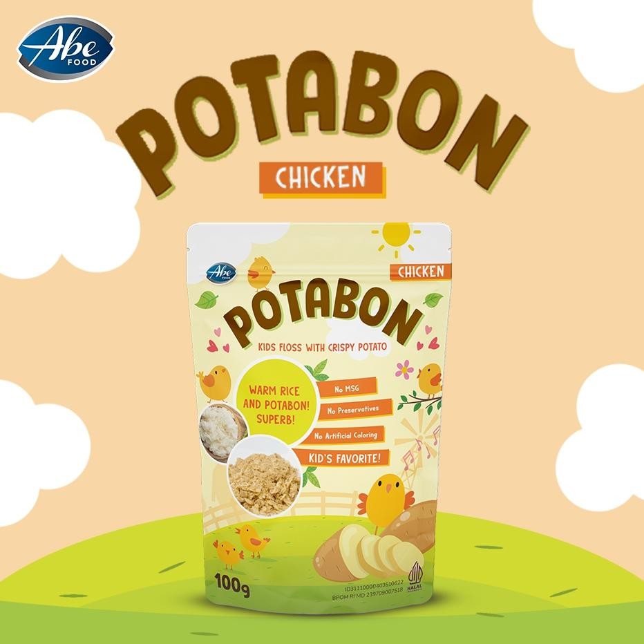 

Abe Food Potabon with Crispy Potato Bundle 2 pcs All Variant/Abon Anak/Abon Camilan/Abon No MSG