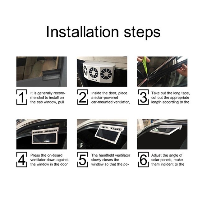 Solar Powered Fan Cooler Kipas Angin Exhaust Tenaga Surya Untuk Ventilasi Ac Mobil KIPAS ANGIN MOBIL