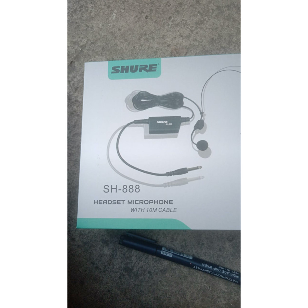 Mic SHURE SH 888 / SH888 / SH-888 Headset Untuk Imam Mesjid Mushola Tarawih DLL