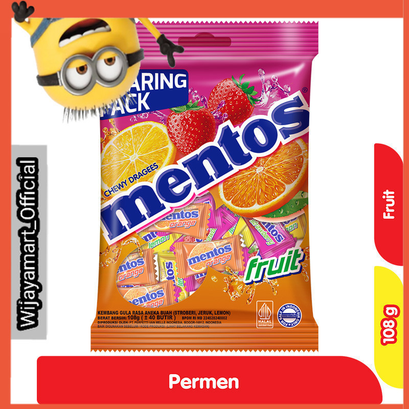 

mentos Fruit Permen Bag 108 g