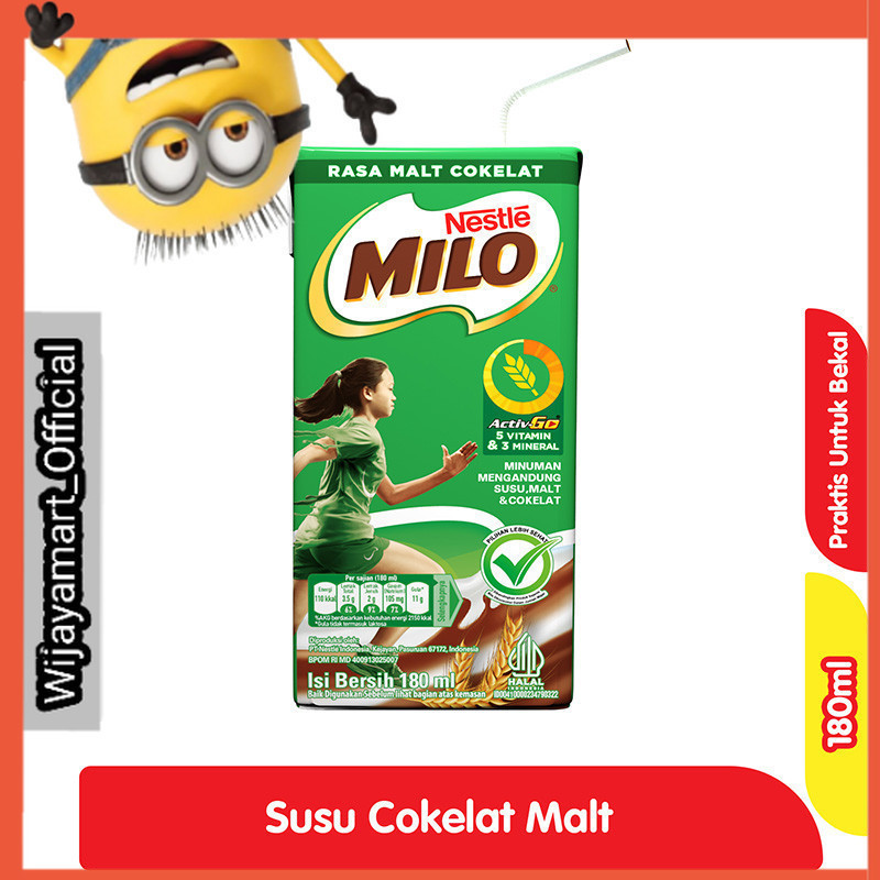 

Milo Activ-Go Cokelat UHT Kotak 180 ml