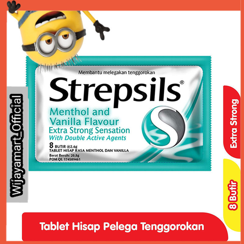 

Strepsils Extra Strong Permen Pelega Tenggorokan 8 pcs