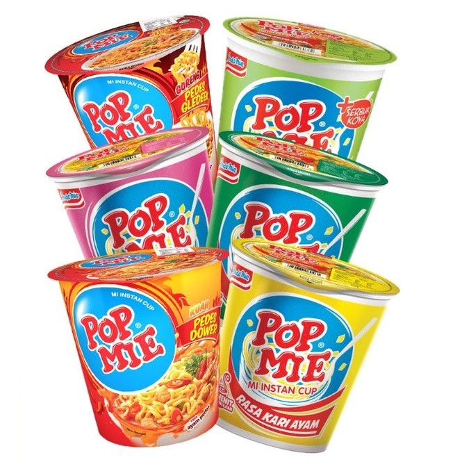 

POP MIE 75 GRAM KUAH GORENG RASA AYAM BASO KARI SOTO INSTANT POPMIE