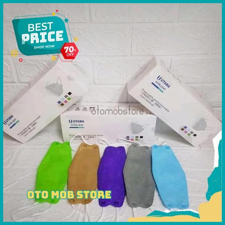 DIJAMIN GRATIS ONGKIR MASKER KOREA KF94 LEAF UTAMA DISPOSABLE PROTECTIVE MASK NON-MEDICAL BY OTOMOB 
