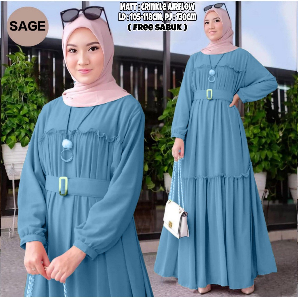 Busana Muslim Bisa Cod Gamis Lebaran2025 Premium Gamus Wanita Lebaran Dres Idul Fitri Kekinian Gami 