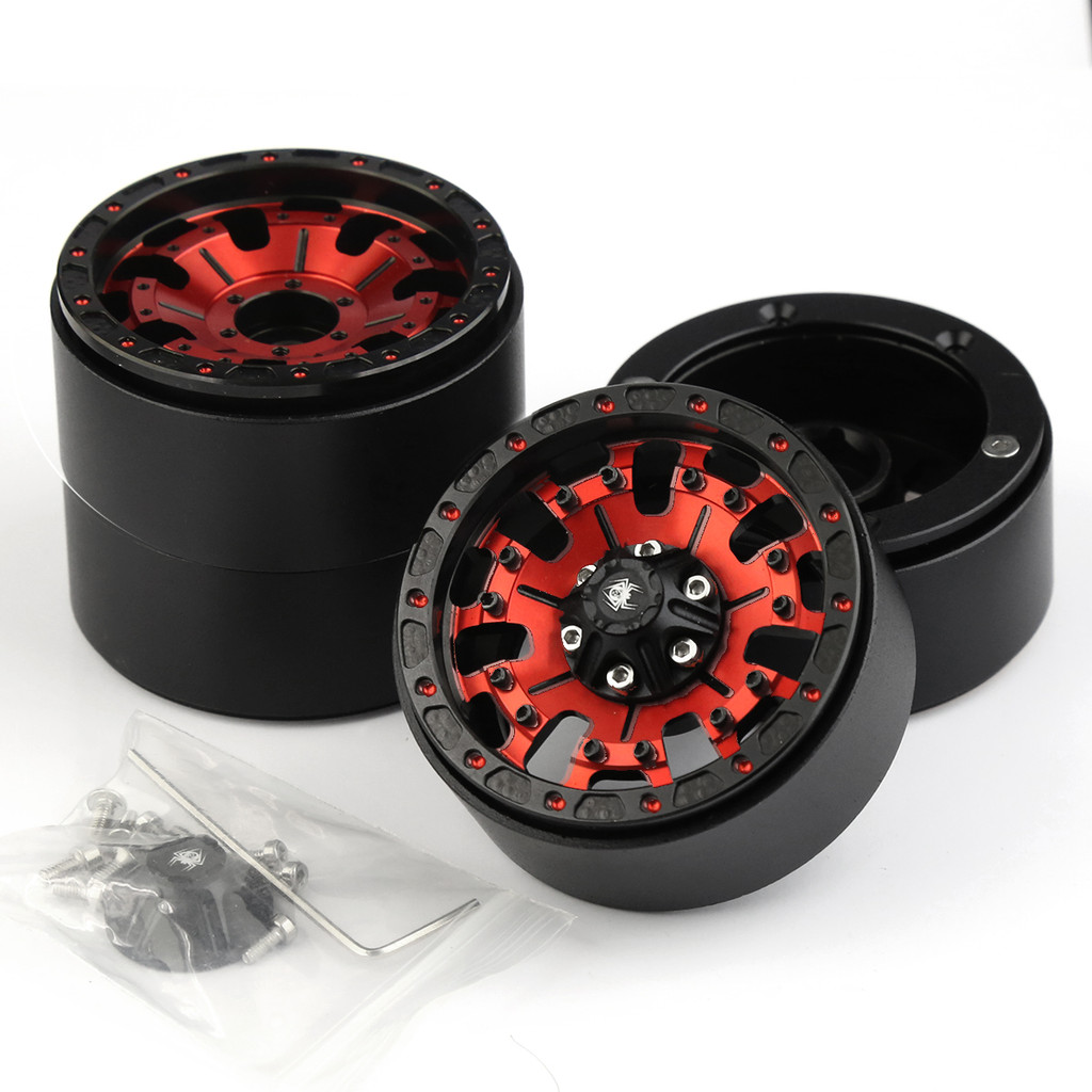 4Pcs CNC Aluminum Alloy 1.9 Beadlock Wheel Rim for 1/10 RC