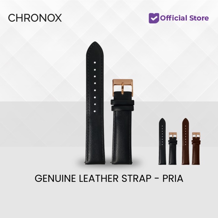 TERLARIS CHRONOX Strap Jam Tangan Kulit Pria Wanita