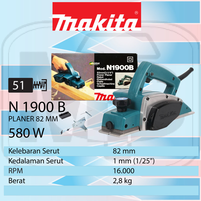 TERBARU MAKITA N1900B MESIN SERUT KAYU / KETAM 82MM MAKITA