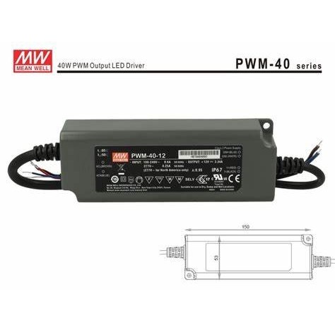 TERBARU Power Supply MEANWELL PWM-40-12 Dimmer 0-10V PWM 40 12 PWM4012 40W 12V